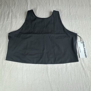 NWT Girlfriend Collective Gray Racerback Sports Bra Sweat Wicking Gym 4XL